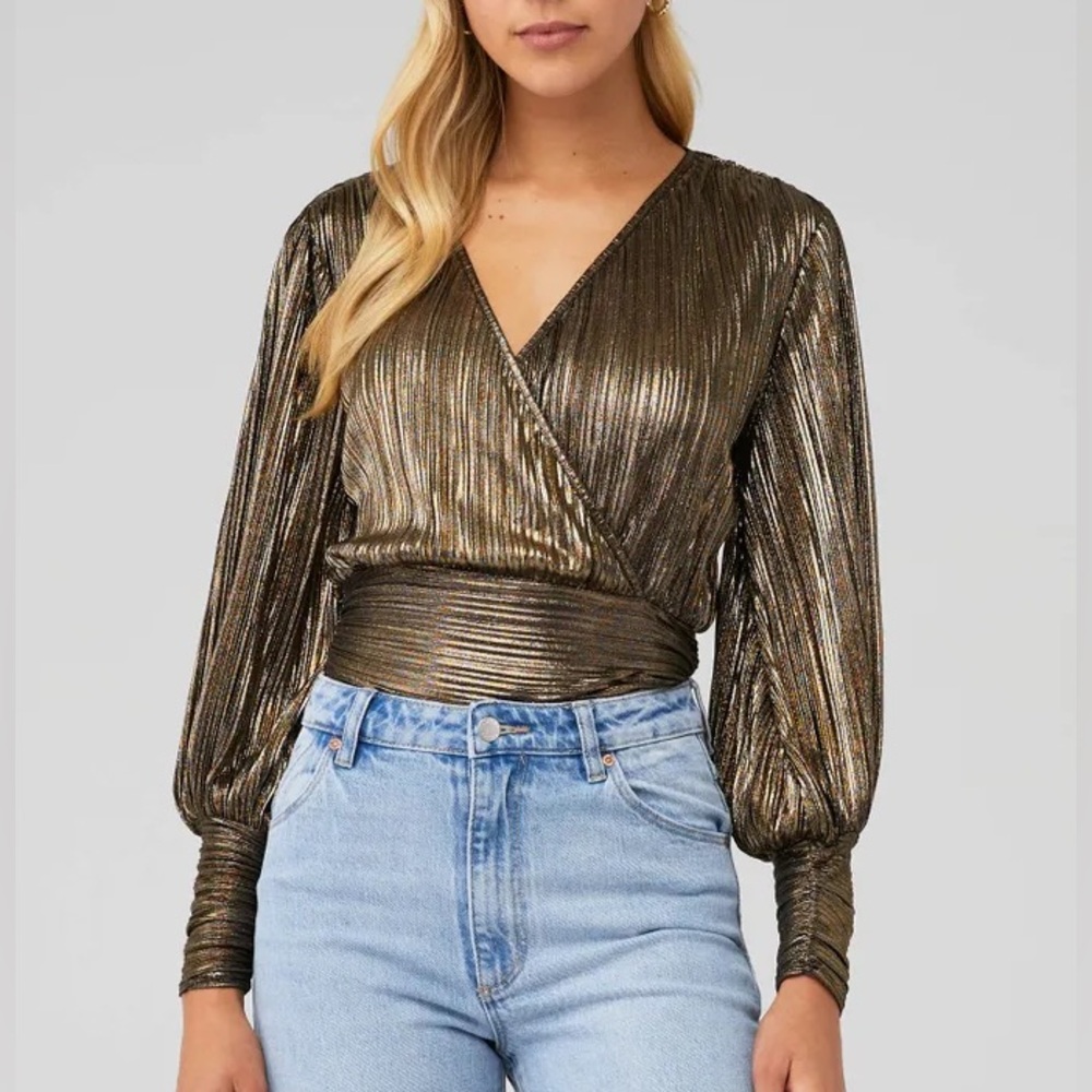 Bardot Gold Trinity Top